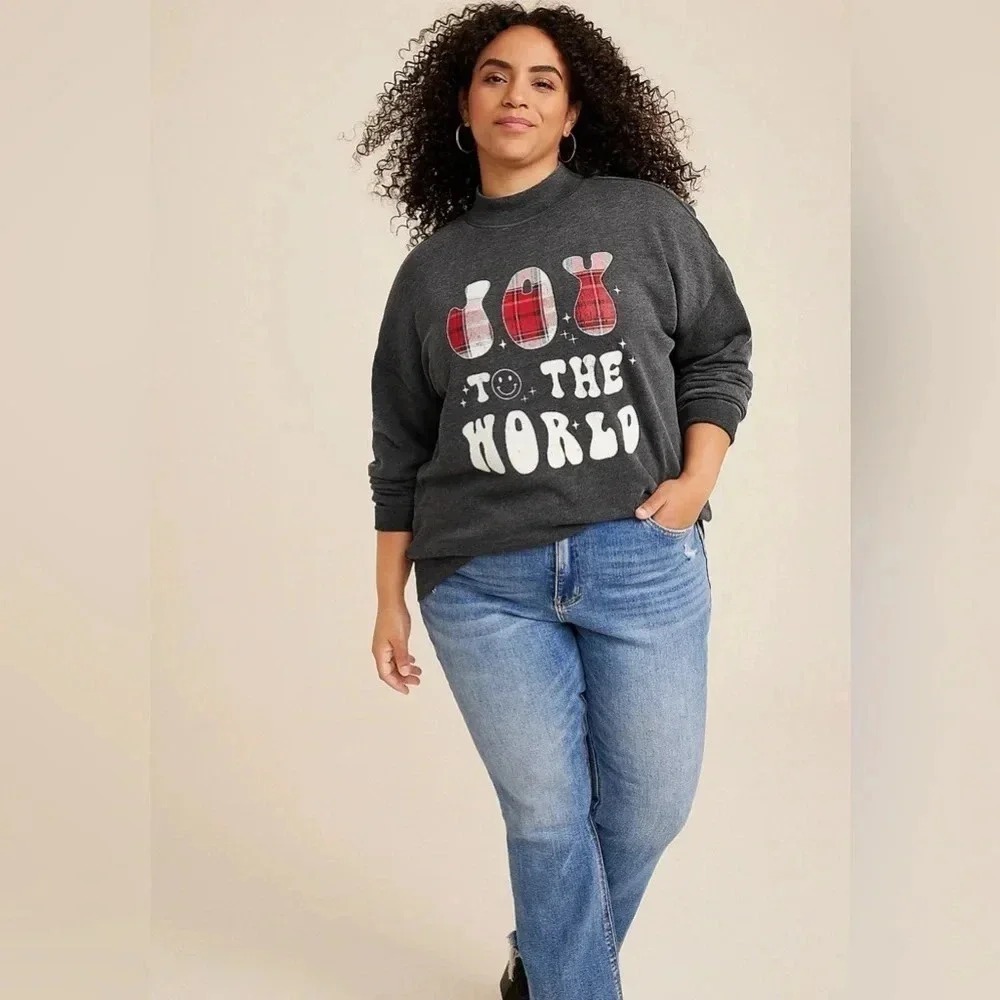 Plus Size Joy to the World Sweatshirt, Various Sizes